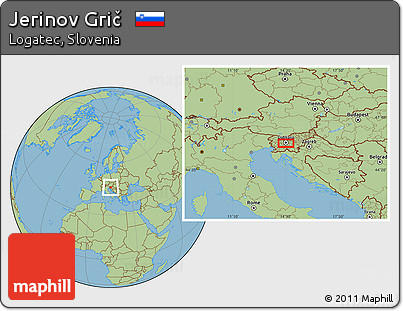 Savanna Style Location Map of Jerinov Grič