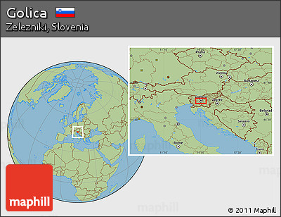 Savanna Style Location Map of Golica