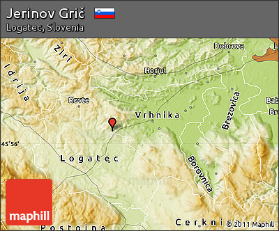 Physical Map of Jerinov Grič
