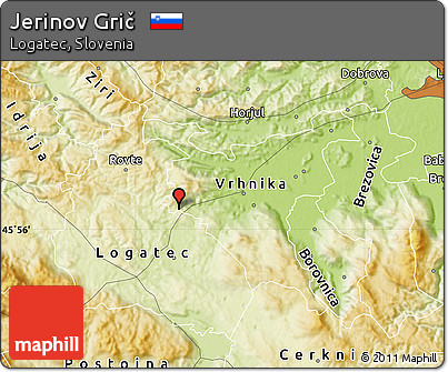 Physical Map of Jerinov Grič