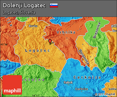 Political Map of Dolenji Logatec