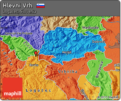 Political Map of Hlevni Vrh