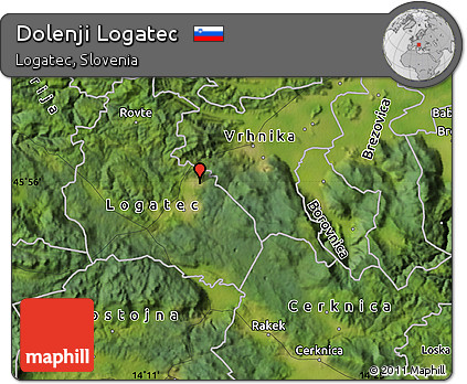 Satellite Map of Dolenji Logatec