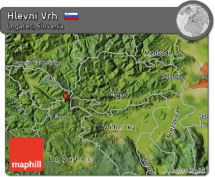Satellite Map of Hlevni Vrh