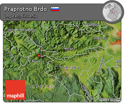 Satellite Map of Praprotno Brdo