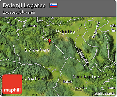 Satellite Map of Dolenji Logatec