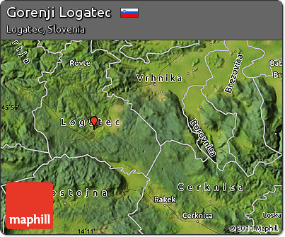 Satellite Map of Gorenji Logatec