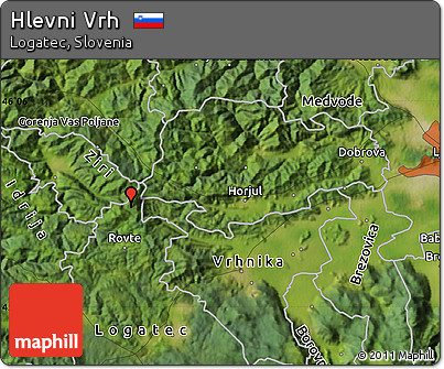Satellite Map of Hlevni Vrh