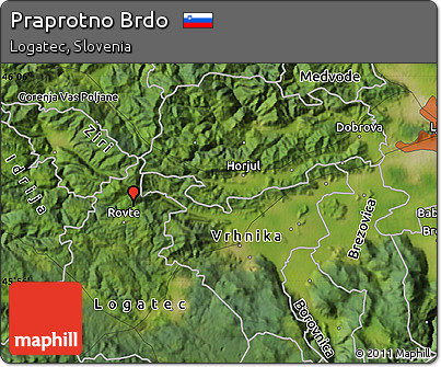 Satellite Map of Praprotno Brdo