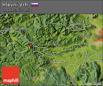 Satellite Map of Hlevni Vrh