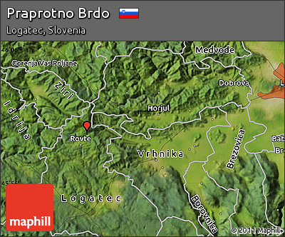 Satellite Map of Praprotno Brdo