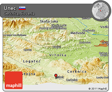 Physical Panoramic Map of Unec