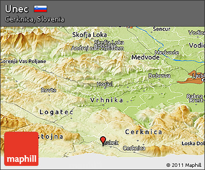 Physical Panoramic Map of Unec