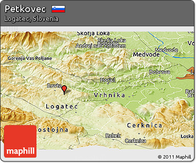 Physical Panoramic Map of Petkovec