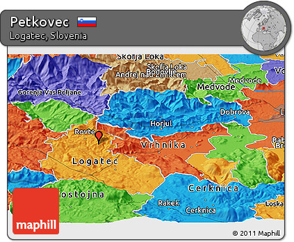 Political Panoramic Map of Petkovec