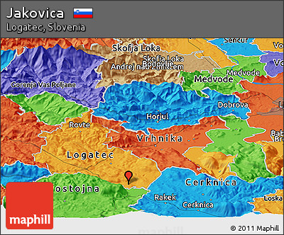 Political Panoramic Map of Jakovica