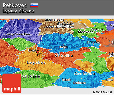 Political Panoramic Map of Petkovec
