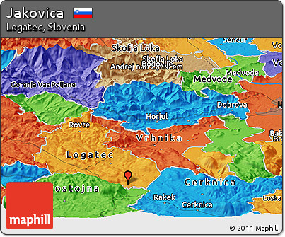 Political Panoramic Map of Jakovica
