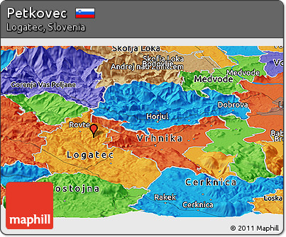 Political Panoramic Map of Petkovec