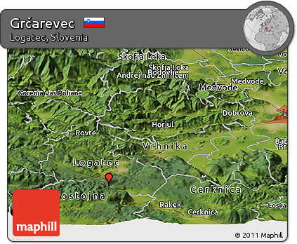 Satellite Panoramic Map of Grčarevec