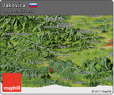 Satellite Panoramic Map of Jakovica
