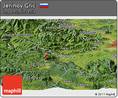 Satellite Panoramic Map of Jerinov Grič