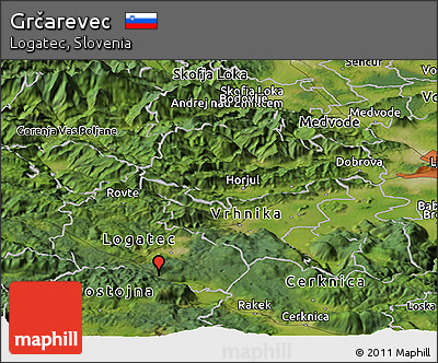 Satellite Panoramic Map of Grčarevec