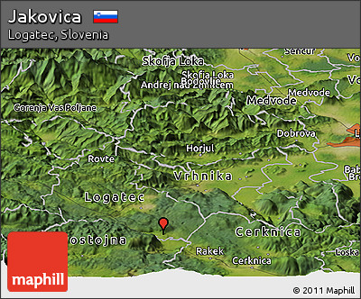 Satellite Panoramic Map of Jakovica