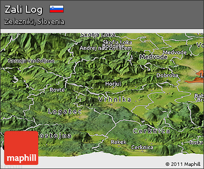 Satellite Panoramic Map of Zali Log
