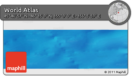 Physical Panoramic Map of the Area around 46° 1' 3" N, 155° 37' 30" E