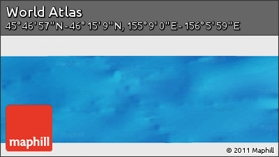 Physical Panoramic Map of the Area around 46° 1' 3" N, 155° 37' 30" E