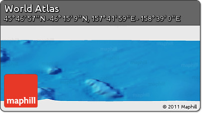Physical Panoramic Map of the Area around 46° 1' 3" N, 158° 10' 30" E
