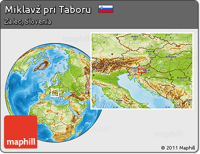Physical Location Map of Miklavž Pri Taboru
