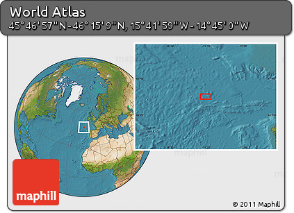 Satellite Location Map of the Area around 46° 1' 3" N, 15° 13' 29" W