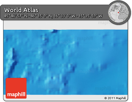Shaded Relief 3D Map of the Area around 46° 1' 3" N, 16° 4' 29" W