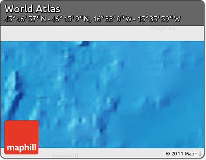 Shaded Relief 3D Map of the Area around 46° 1' 3" N, 16° 4' 29" W