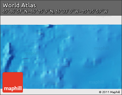 Shaded Relief 3D Map of the Area around 46° 1' 3" N, 16° 4' 29" W