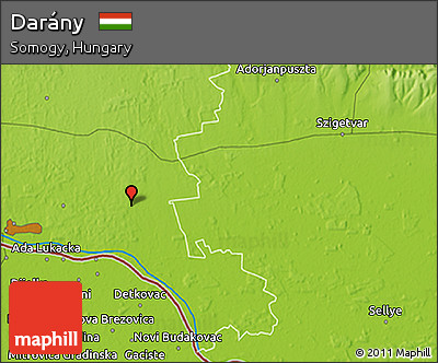 Physical 3D Map of Darány