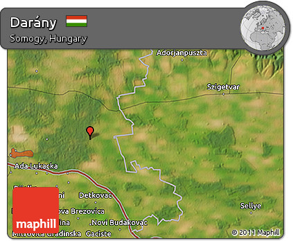 Satellite 3D Map of Darány