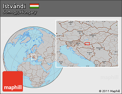 Gray Location Map of Istvándi