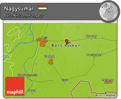 Physical 3D Map of Nagysumár