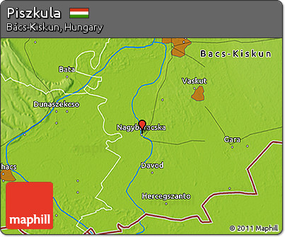 Physical 3D Map of Piszkula