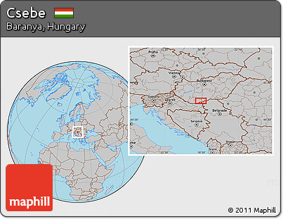 Gray Location Map of Csebe