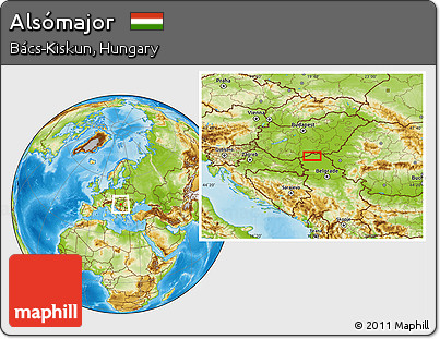 Physical Location Map of Alsómajor