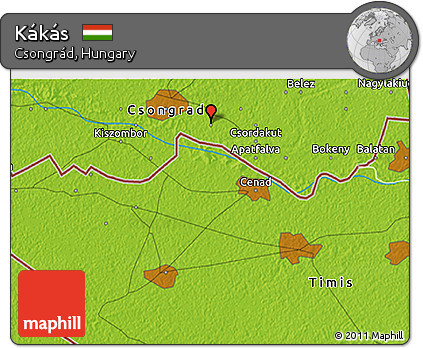 Physical 3D Map of Kákás