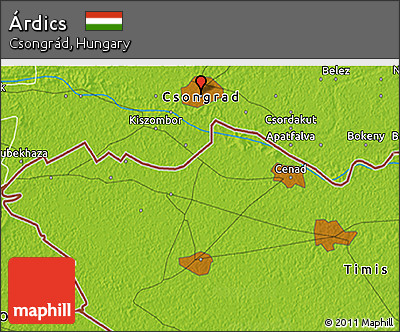 Physical 3D Map of Árdics