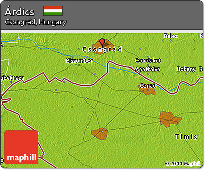 Physical 3D Map of Árdics
