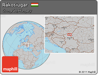 Gray Location Map of Rákosiugar