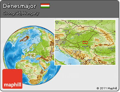 Physical Location Map of Dénesmajor