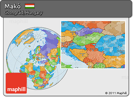 Political Location Map of Makó